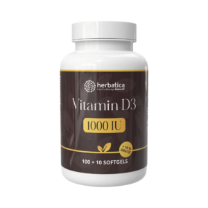 Vitamín D3 1000 IU - 110 softgelových kapsúl - Herbatica