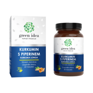 Kurkumin s piperínom - bylinný extrakt - 60 kapsúl - Green idea