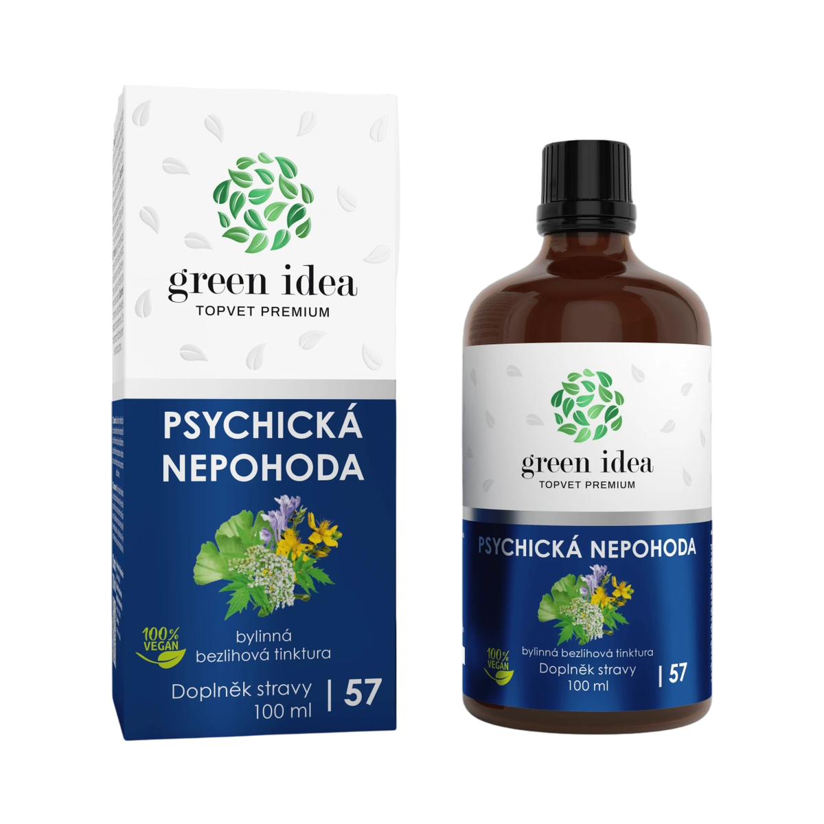 Psychická nepohoda - bezliehová tinktúra 100 ml - Green idea