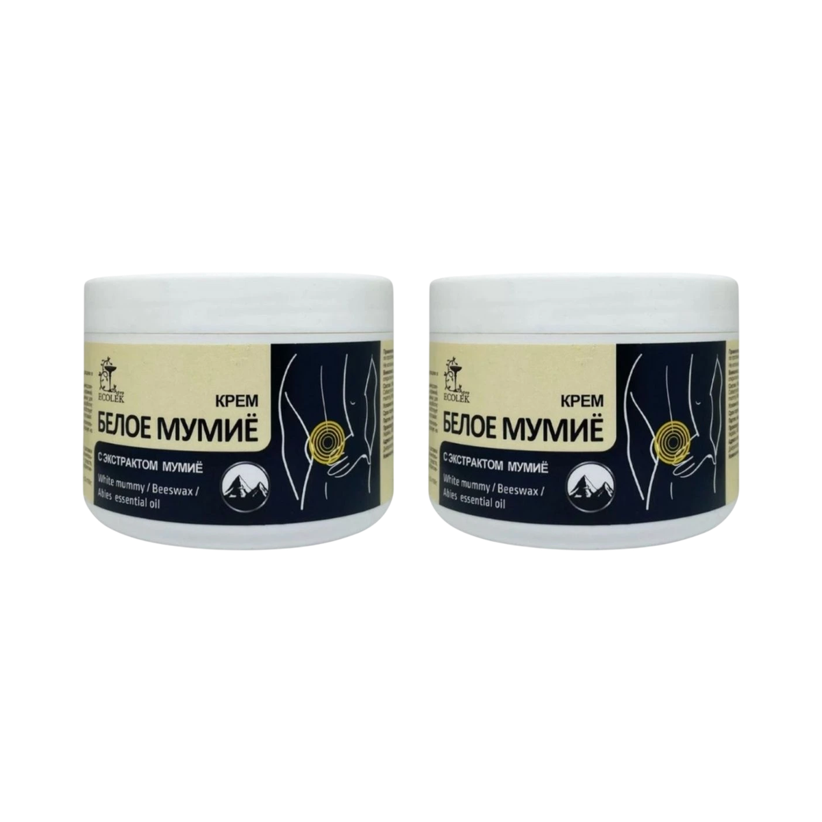 Zvýhodnený set: 2x KONSKÁ SILA krém/gél BIELE MUMIO na kĺby a chrbticu - 300ml - LekoPro