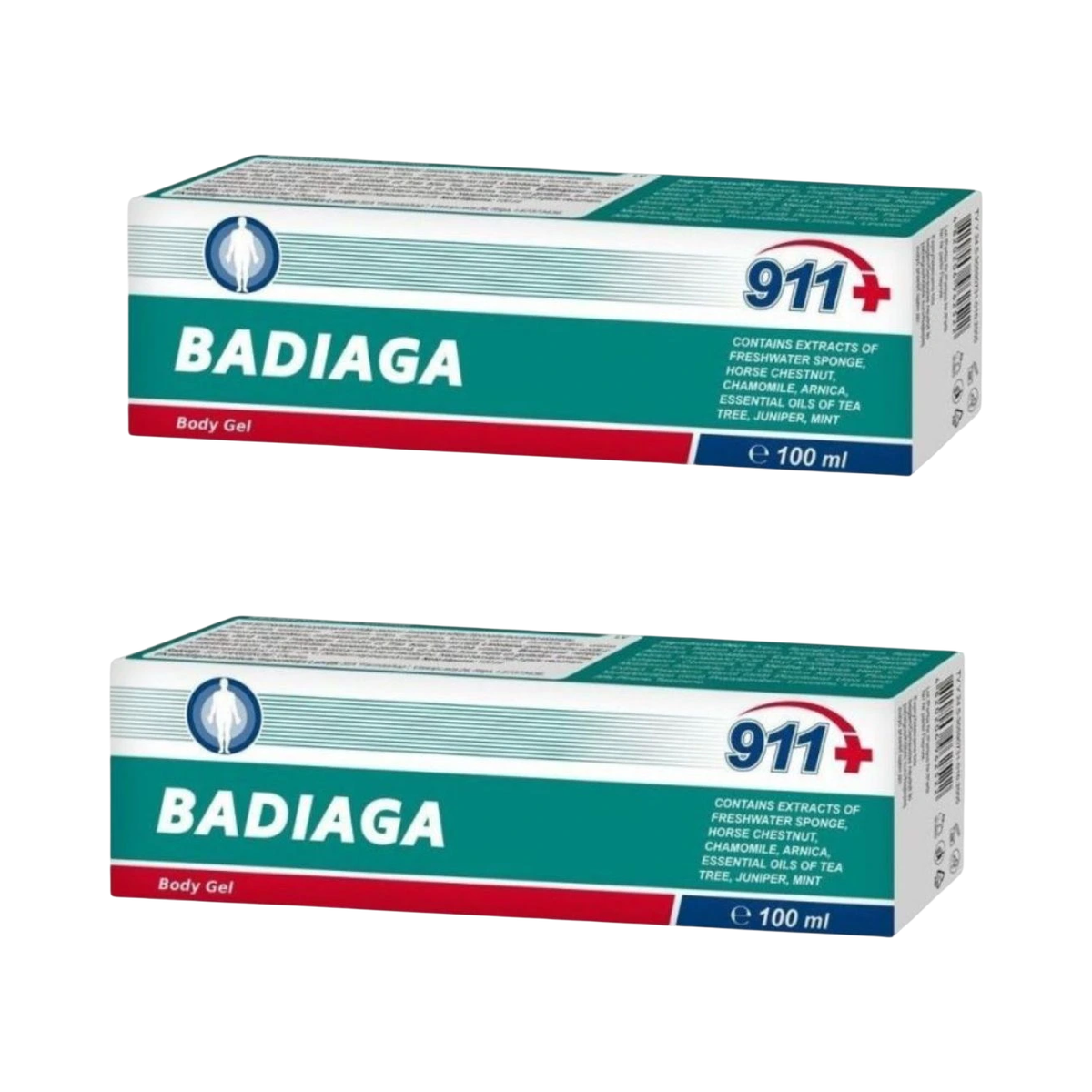 Zvýhodnený set: 2x BADIAGA gél na modriny a pomliaždeniny - 100 ml - Twinstec 911+