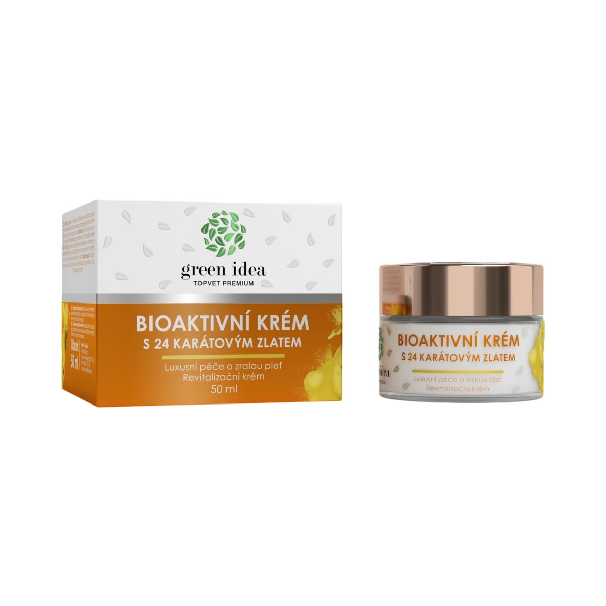 Bioaktívny krém s 24-karátovým zlatom – 50 ml – Green idea