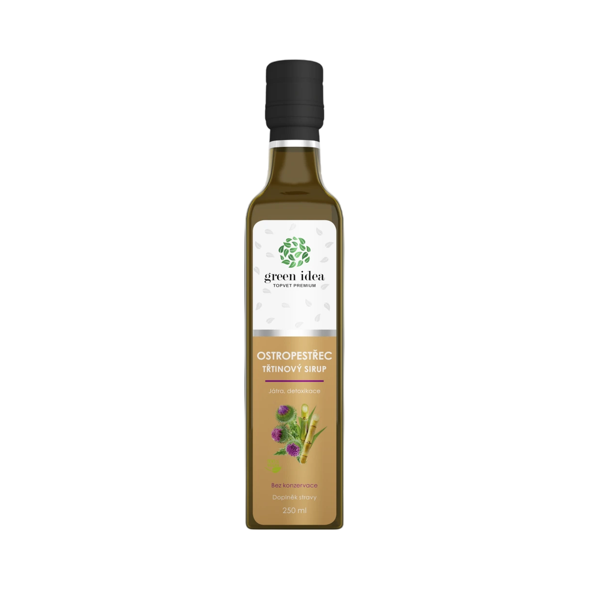 Pestrec mariánsky – trstinový sirup 250 ml – Green idea