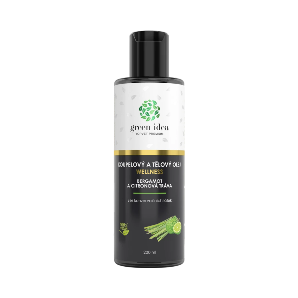 Bergamot a citrónová tráva – kúpeľový a telový olej 200 ml – Green idea