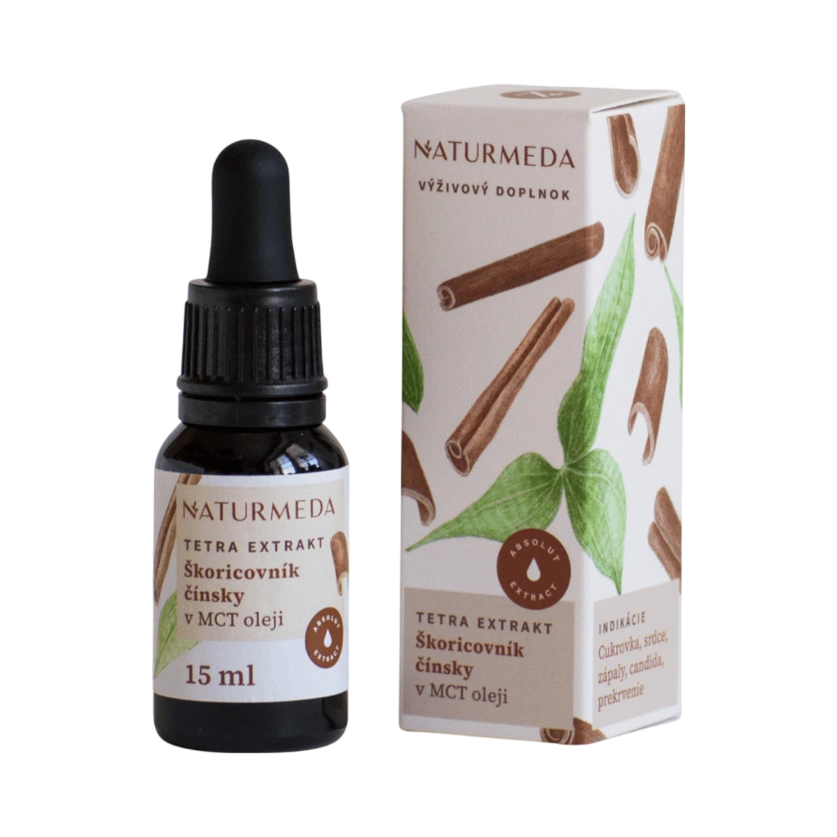 Škorica cejlónska – Tetra bylinný extrakt – 15 ml – Naturmeda