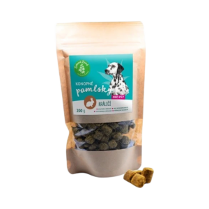 Konopné maškrty pre psov – príchuť králika - 200 g - Zelená Země