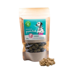 Konopné maškrty pre psov – lososová príchuť - 200 g - Zelená Země