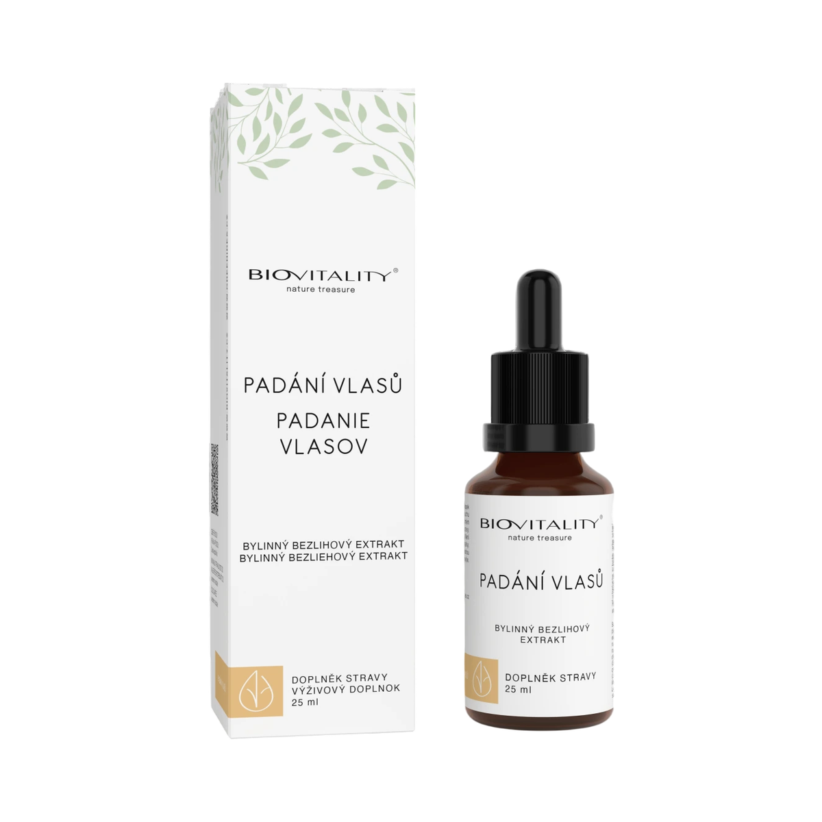Vypadávanie vlasov – bezalkoholová tinktúra – kvapky 25 ml – Green idea