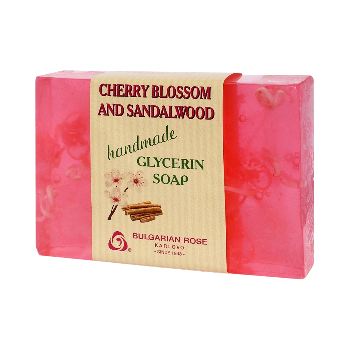 Glycerínové mydlo čerešňový kvet a santalové drevo 70g - Bulgarian Rose Karlovo