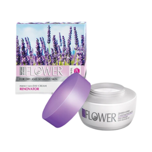 FLOWER Rozjasňujúci denný pleťový krém pre suchú a citlivú pokožku s levanduľovým extraktom 50 ml - NATURE OF AGIVA