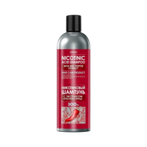 Šampón s kyselinou nikotínovou a extraktom z červenej papriky – 300 ml – Vitateka