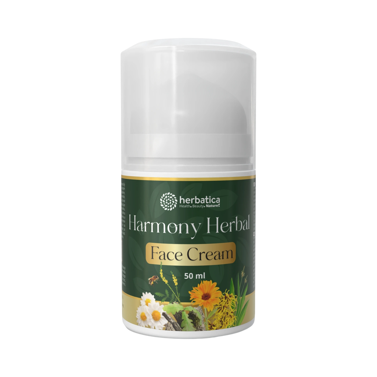 Harmony Herbal Face Cream – upokojujúci a regeneračný krém pre citlivú a problematickú pleť - 50 ml - Herbatica
