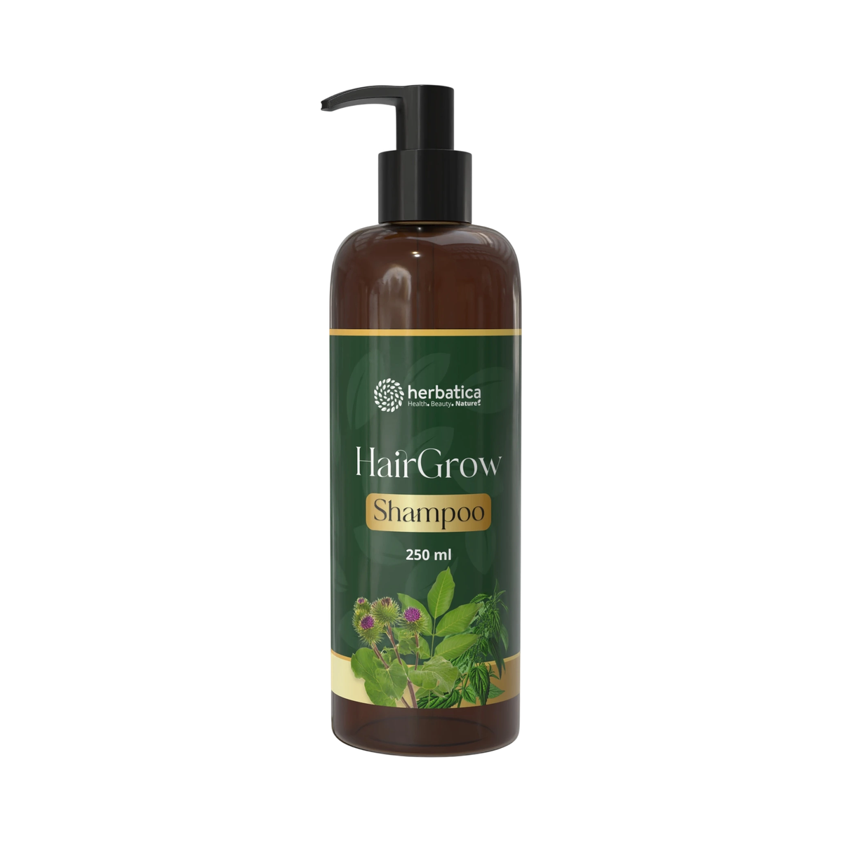 HairGrow Shampoo – šetrný bylinný šampón na podporu rastu vlasov – 250 ml - Herbatica