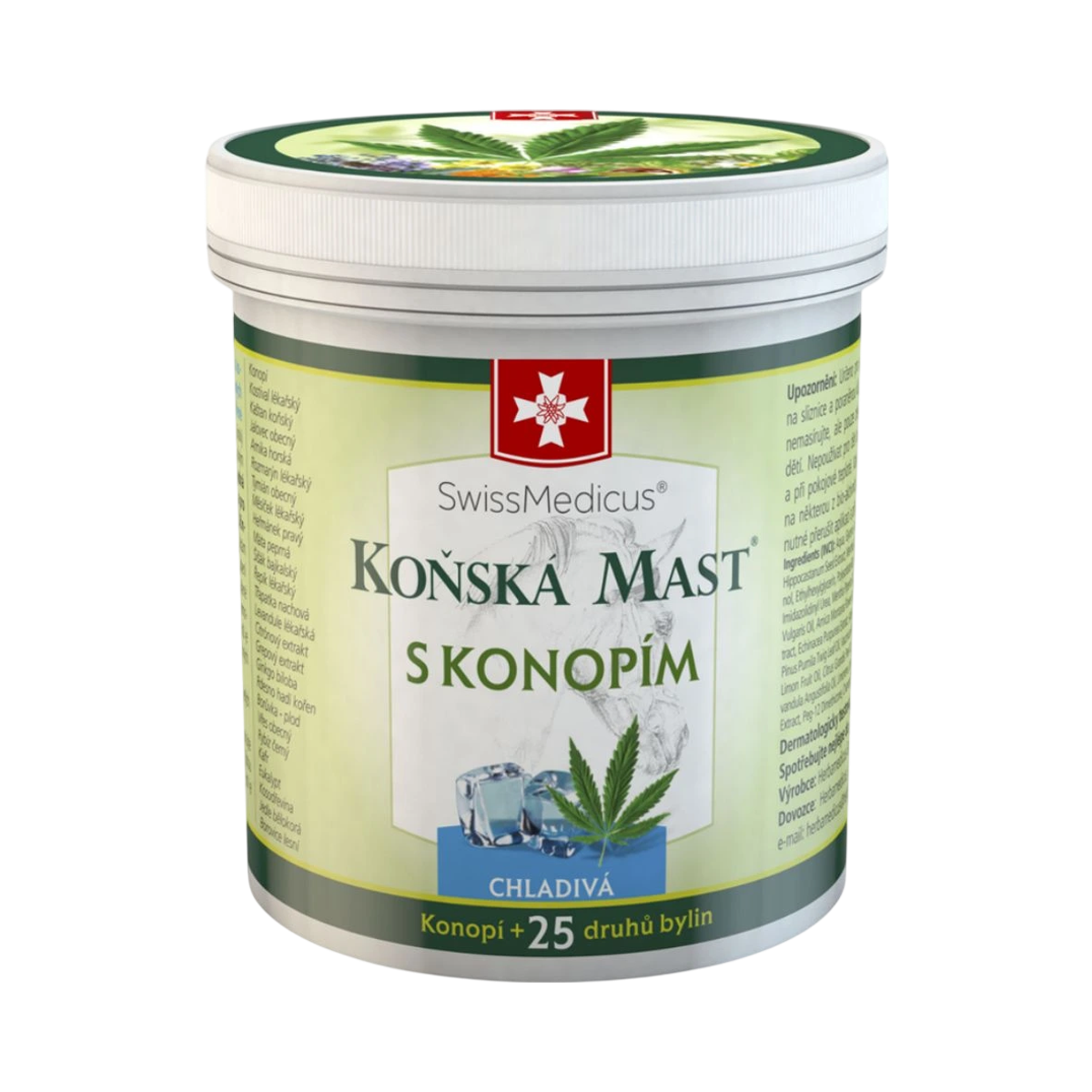 Konská masť s konope chladivá 250 ml – SwissMedicus