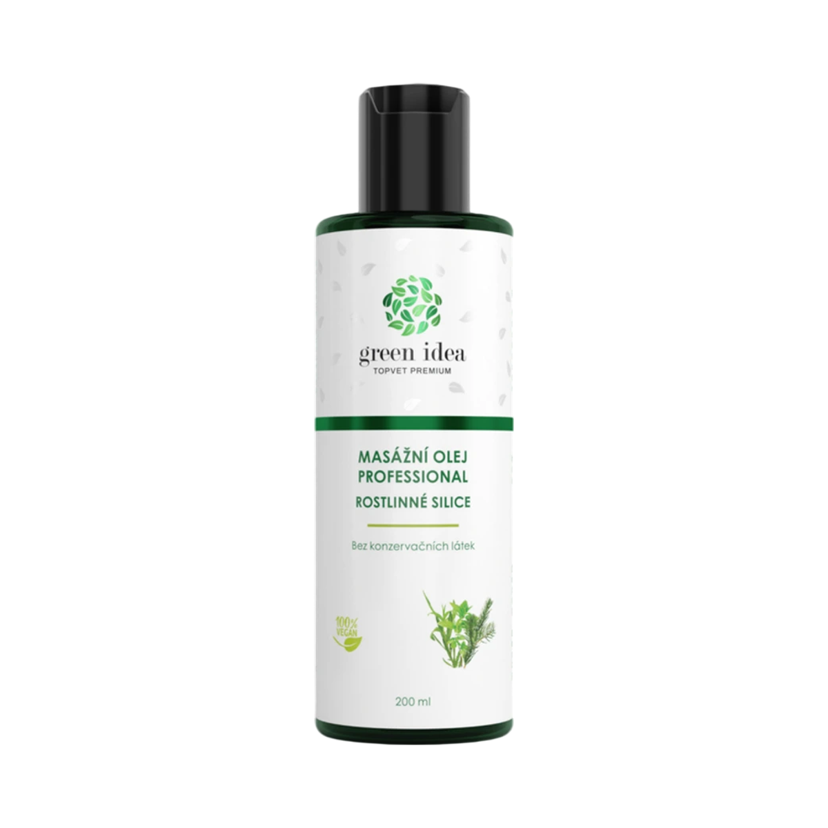 Rastlinné silice masážny olej – 200 ml – Green idea