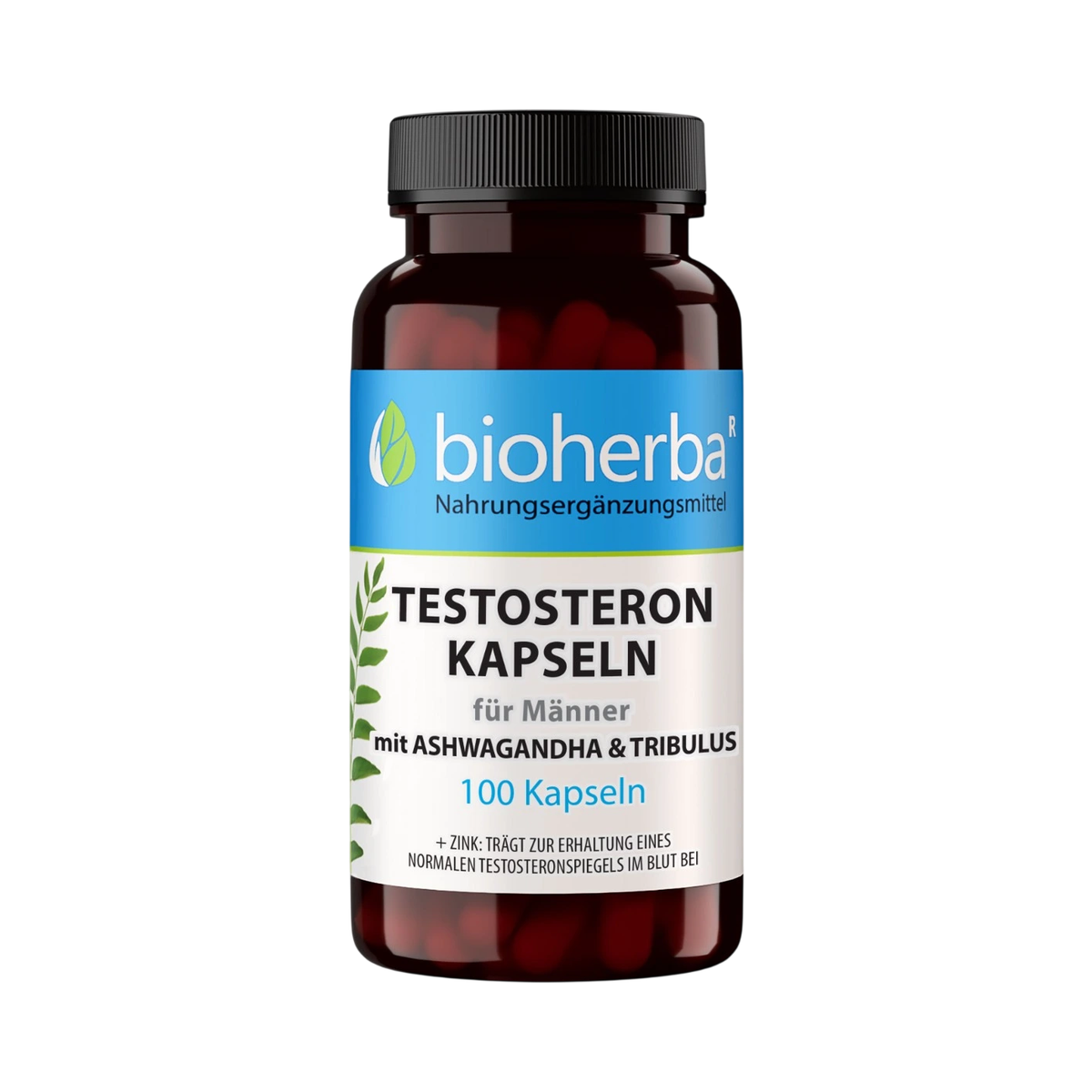 Testosterón pre mužov s Ashwagandhou a Tribulusom – 100 kapsúl – Bioherba