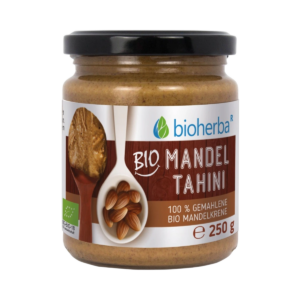 100 % bio mandľové tahini z mletých bio mandľových jadier – 250 g – Bioherba