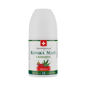 Konská masť s konope hrejivá ROLL-ON - 90 ml - SwissMedicus