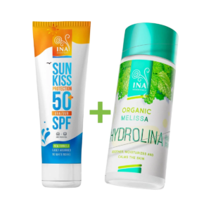 Zvýhodnený set: opaľovací krém SPF 50 + medovková voda - INA Essentials