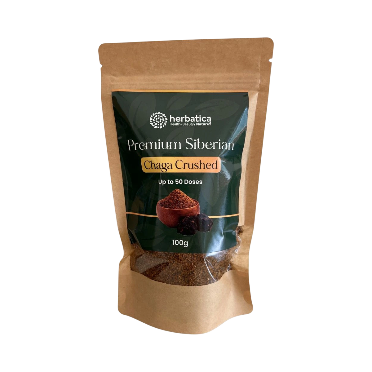 100% Prémiová čaga sibírska drť - 100g - Herbatica