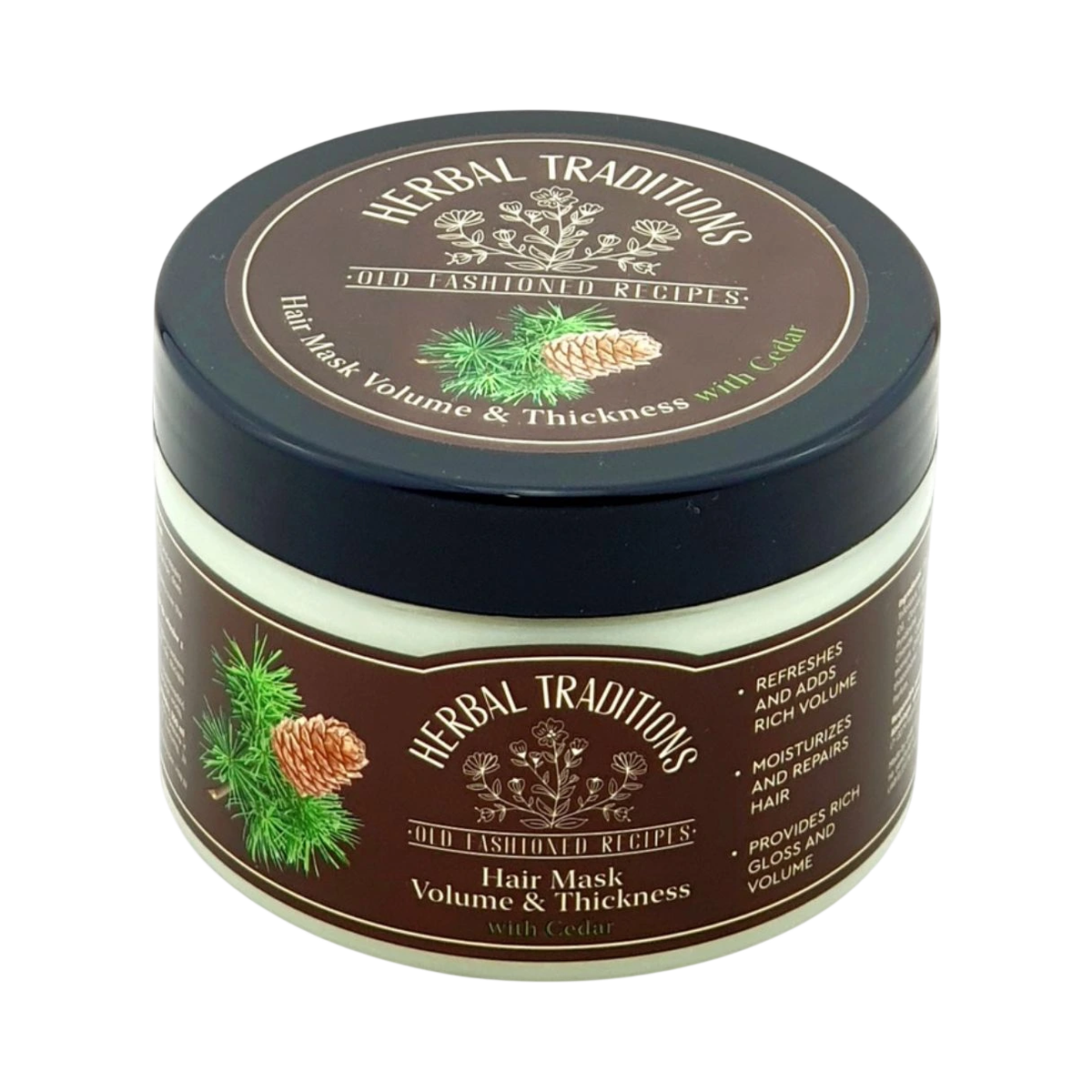 Maska na vlasy s cédrom pre objem a hustotu vlasov - 300 ml - Herbal Traditions