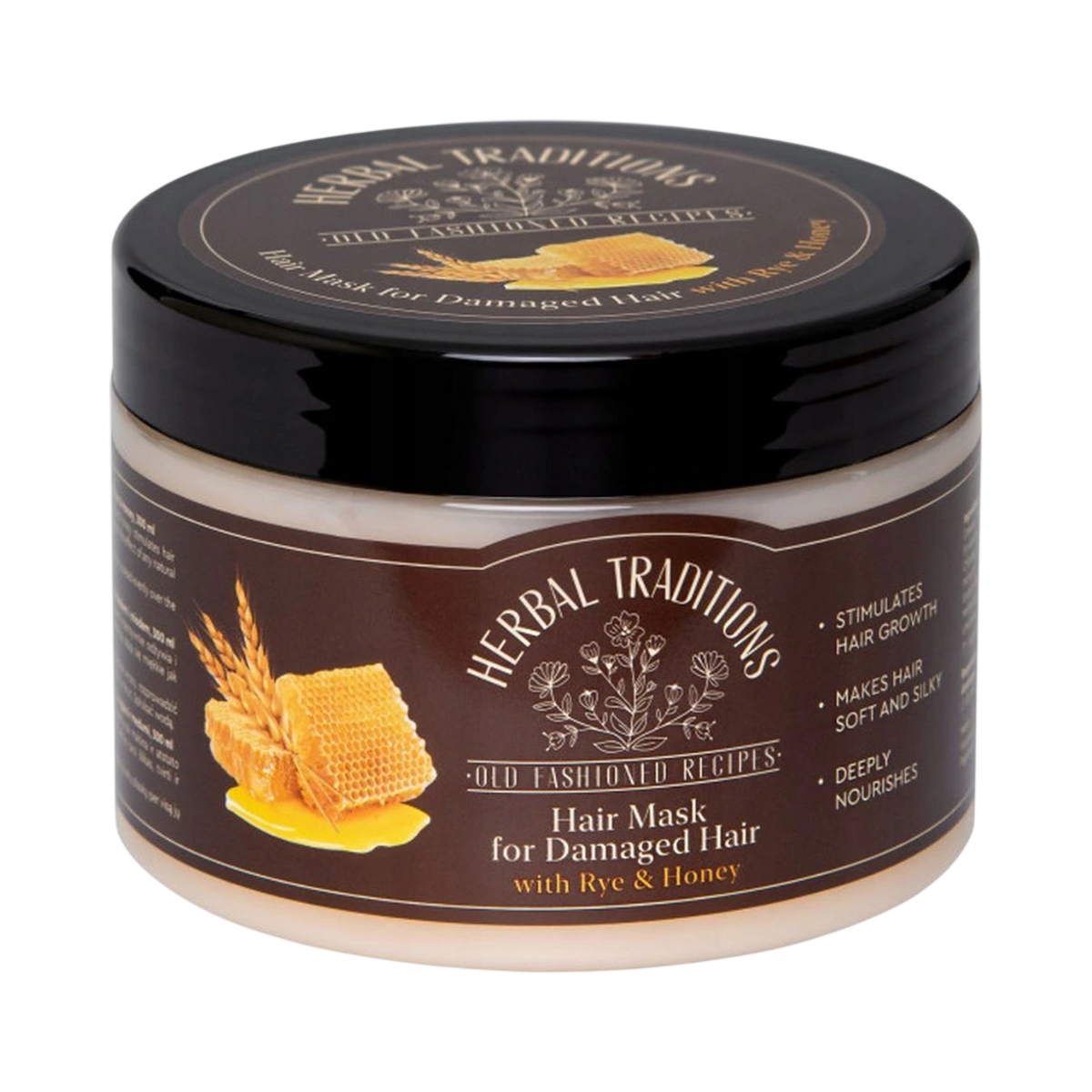 Maska na poškodené vlasy s ražou a medom - 300 ml - Herbal Traditions