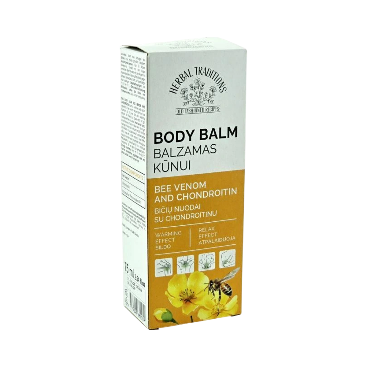 Telový balzam s včelím jedom a chondroitínom - 75 ml - Herbal Traditions