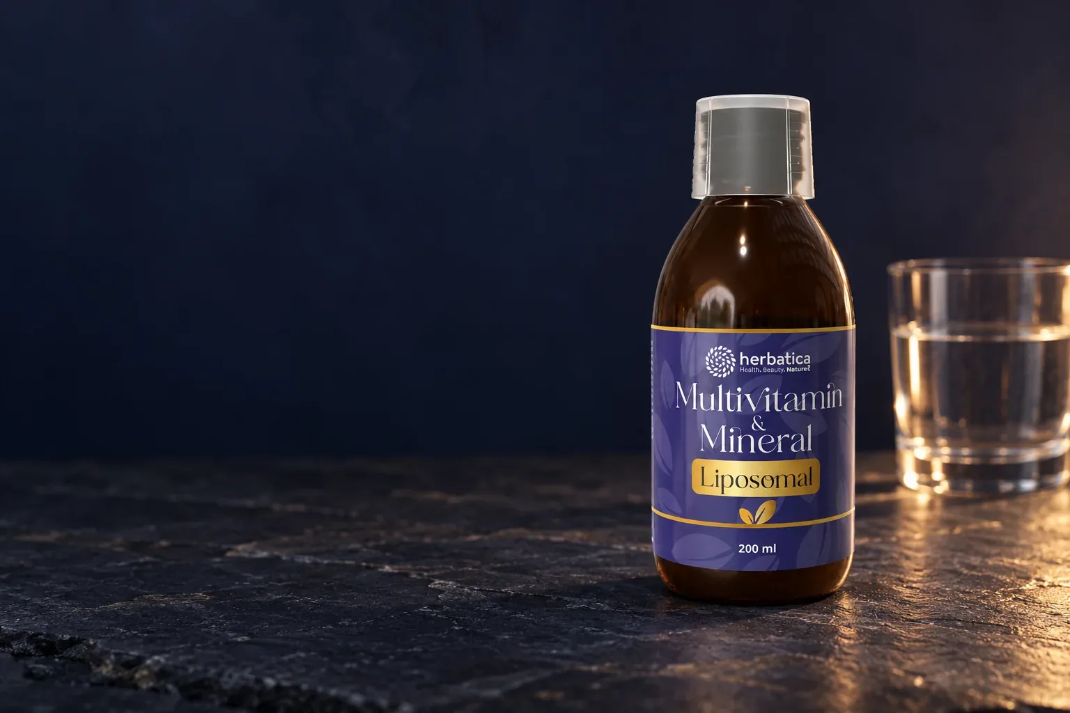 Lipozomálny Multivitamín & Minerál – celé balenie Herbatica v súvislej scéne