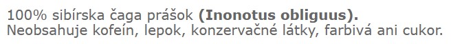 Zloženie zvýhodneného setu 2x Prémiová čaga sibírska prášok
