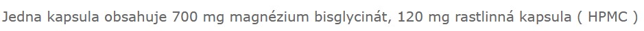 Zloženie kapsuly Magnesium BioActive Epigemic