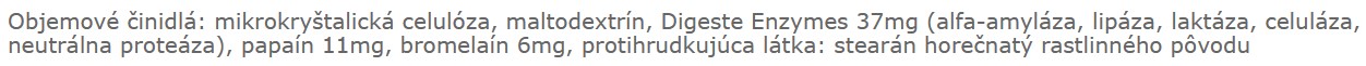 Zloženie kapsúl Tráviace enzýmy Herbatica