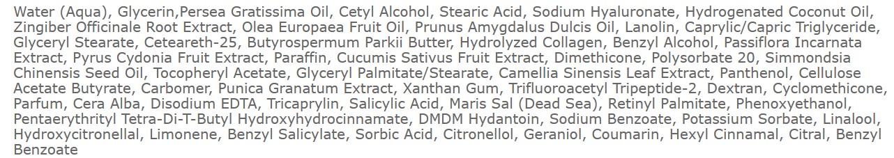 Zloženie anti-aging nočného krému Dr. Sea