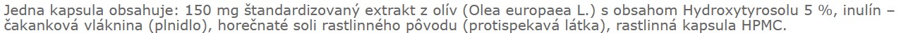 Zloženie kapsúl Hydroxytyrosol Epigemic