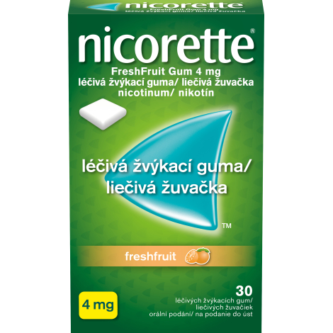 Nicorette Freshfruit Gum 4 mg gum.med.30 x 4 mg
