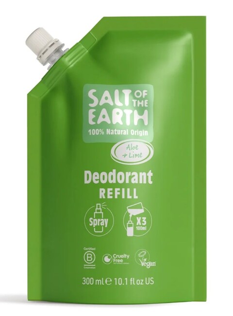 Prírodný kryštálový deodorant - Aloe a Limetka - náplň 300ml